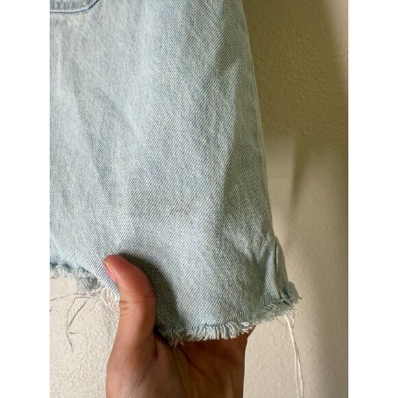 We The Free Denim Mini Skirt Womens Sz 31 Button Fly Western Cowgirl Rodeo - Picture 8 of 8